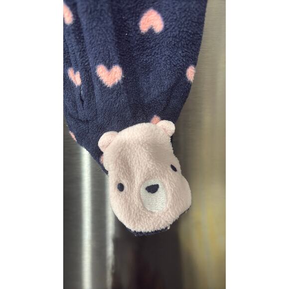 5/$15 Heart Patterned Sleeper w/ Bear - Just One You by Carter's - NB - Picture 3 of 4